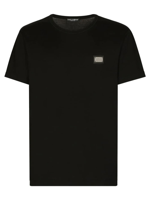 Dolce & Gabbana Metal Plaque T Shirt Black