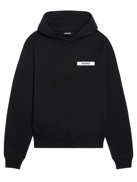 Jacquemus The Gros Grain Logo Hoodie Black