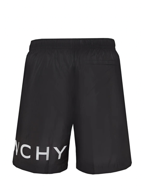 GIVENCHY LOGO LONG SWIMSHORTS BLACK