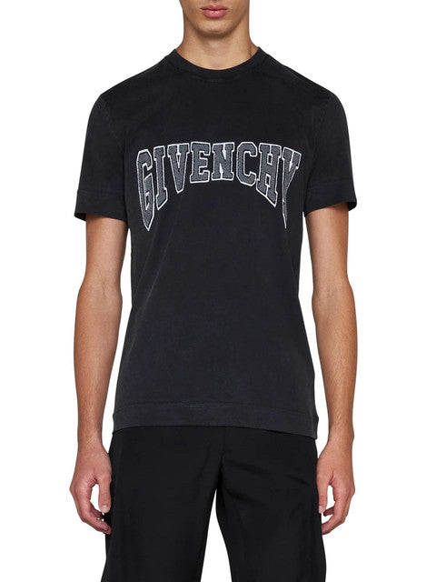 Givenchy Embroidered Logo Patch T Shirt in Grey