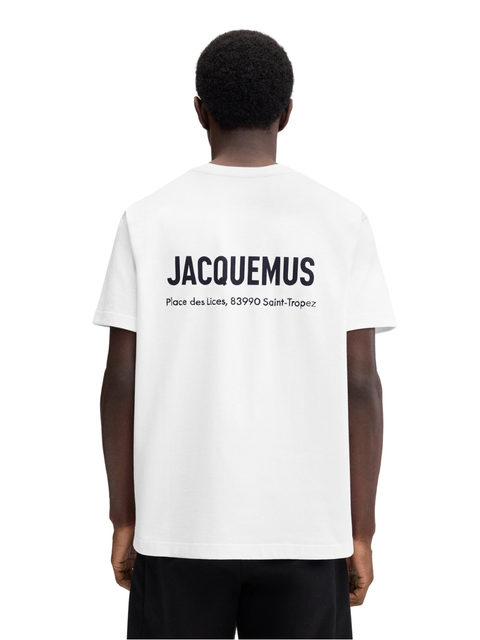Jacquemus Saint Tropez Place des Lices Address T Shirt White