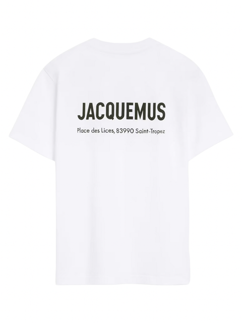 Jacquemus Saint Tropez Place des Lices Address T Shirt White