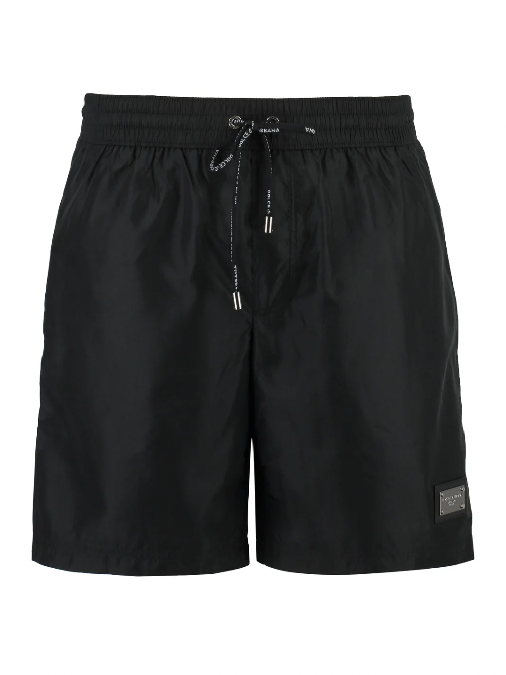 Dolce &amp; Gabbana Plate Drawstring SwimShorts Black