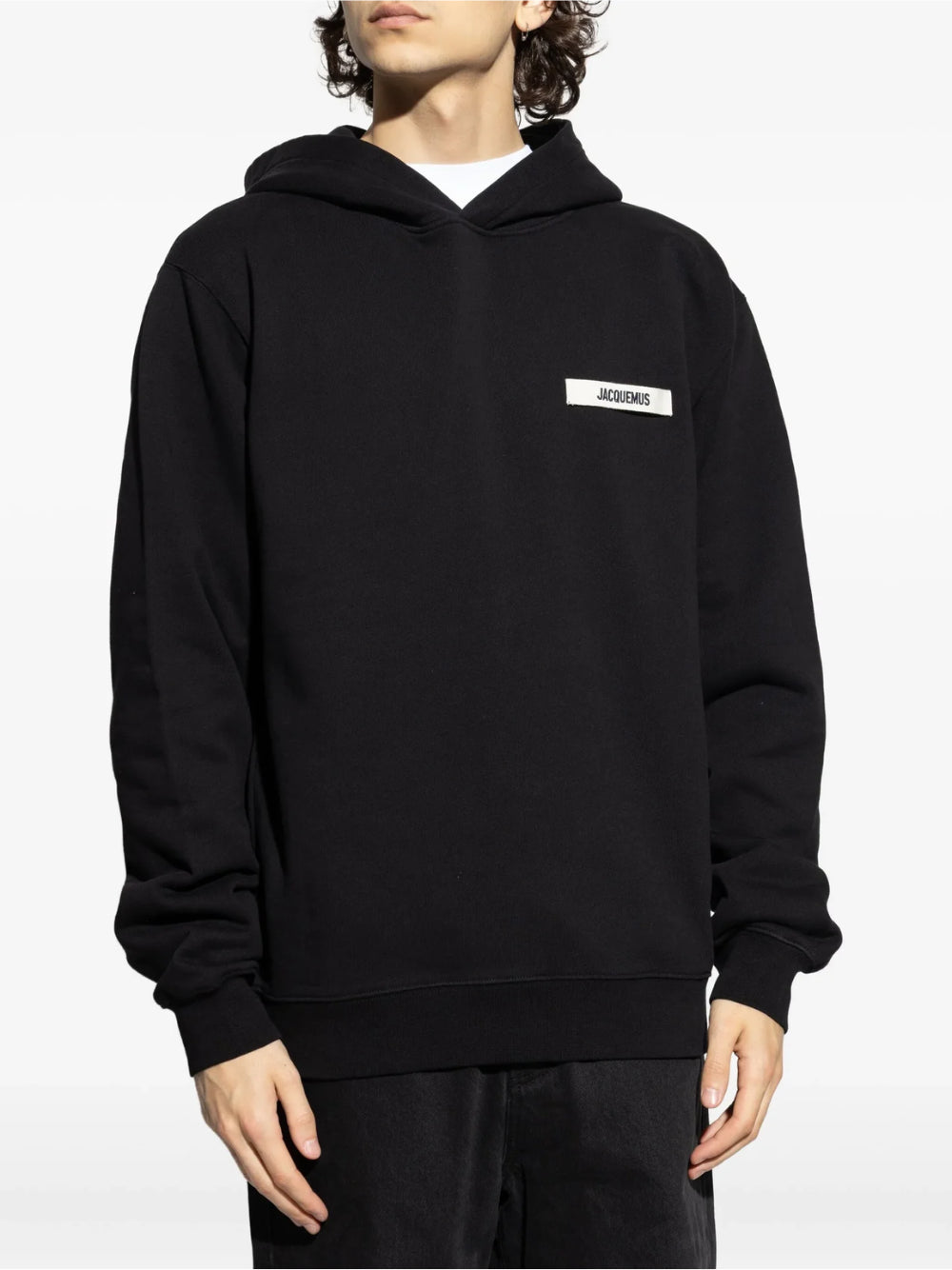 Jacquemus The Gros Grain Logo Hoodie Black